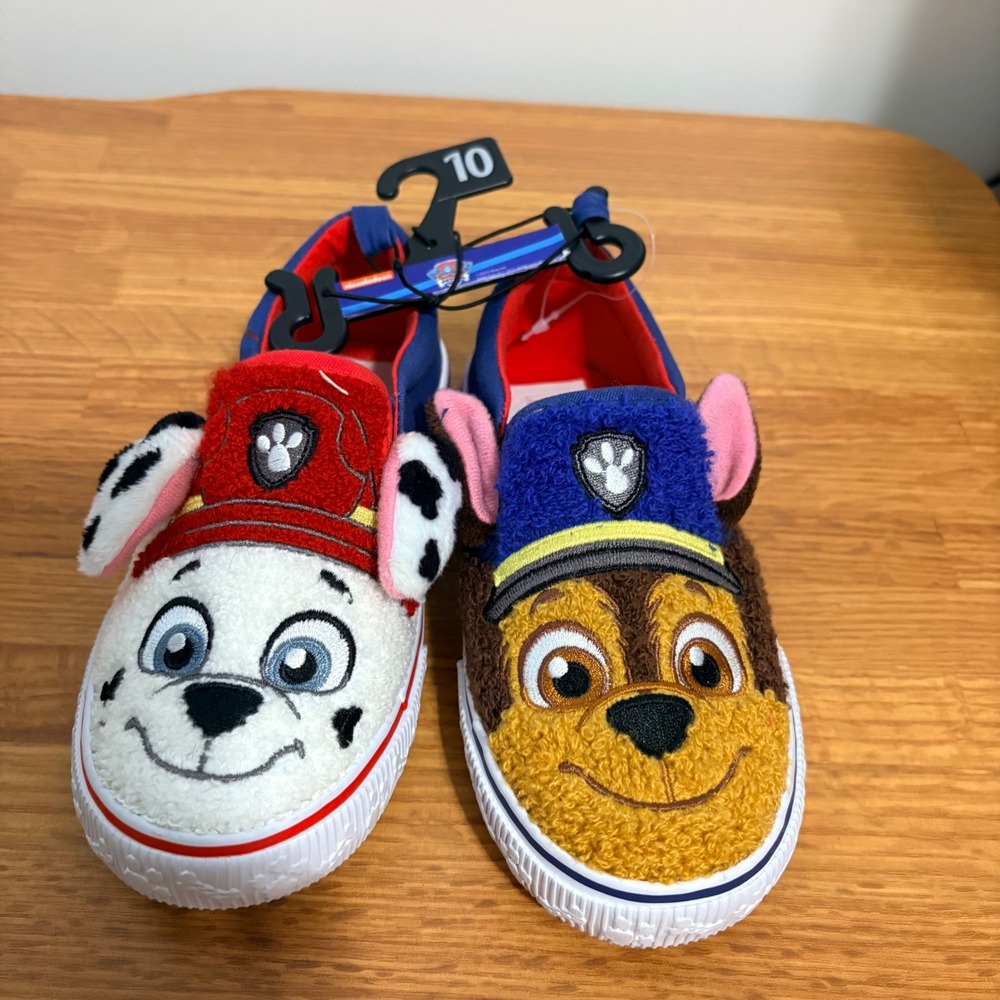 Paw Patrol Marshall Chase Toddler Slip On Sneakers New Size 10 Blue Unisex Boys
